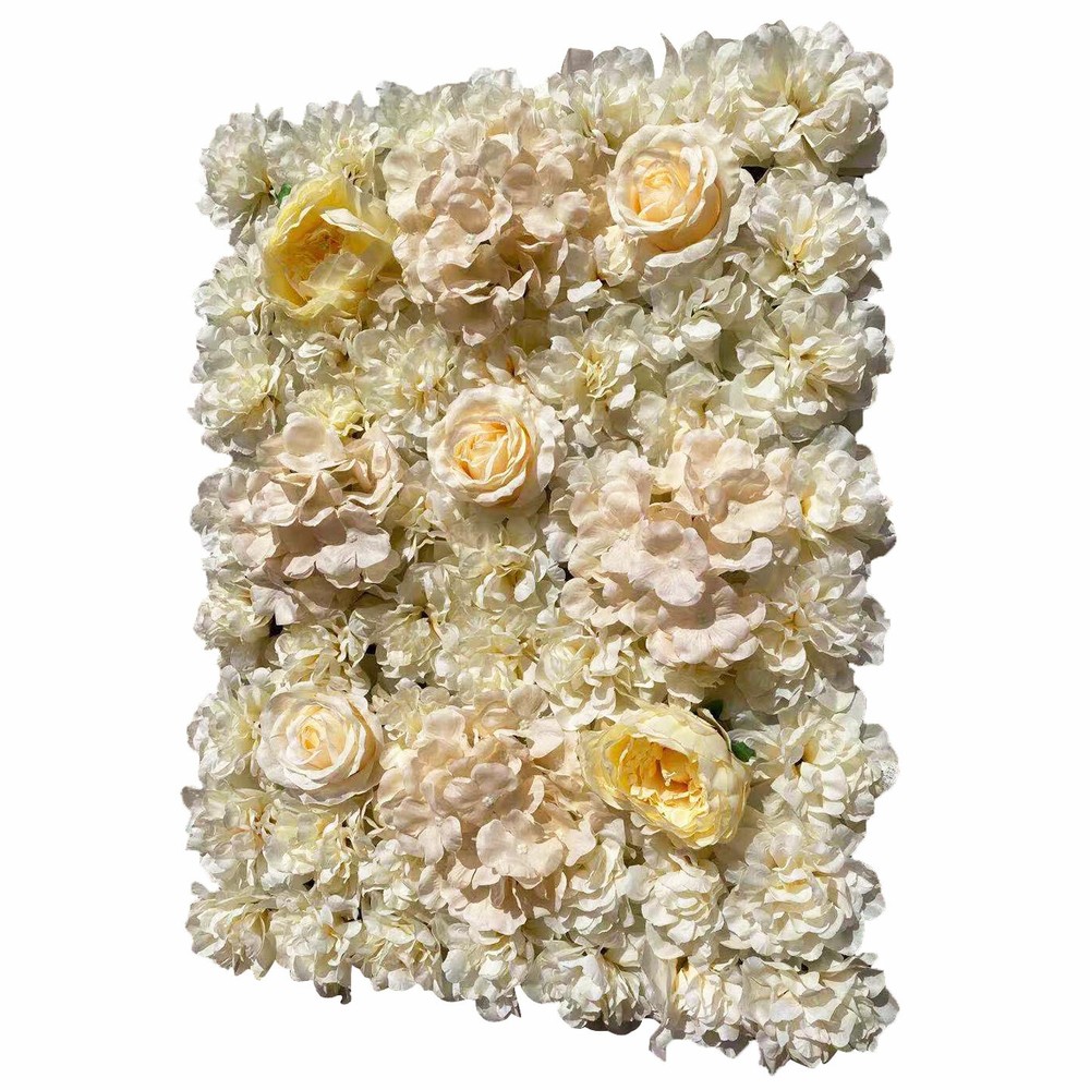 6pcs Artificial Flower Wall Hydrangea Panel Mat Pad Wedding Backdrop 60x40 cm