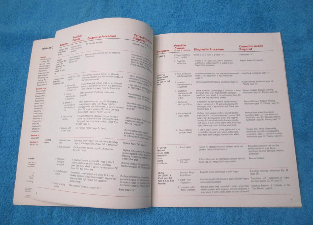 BULOVA ACCUTRON SERVICE MANUAL SERIES 230