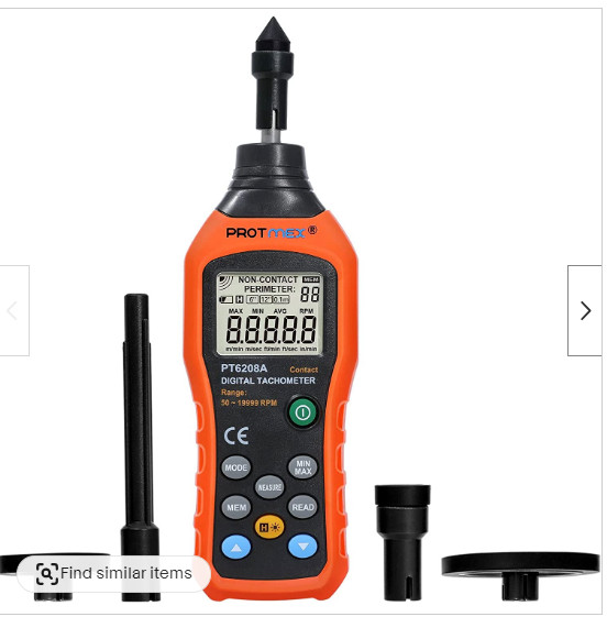 Protmex Digital Tachometer Orange/Black New (PT6208A)