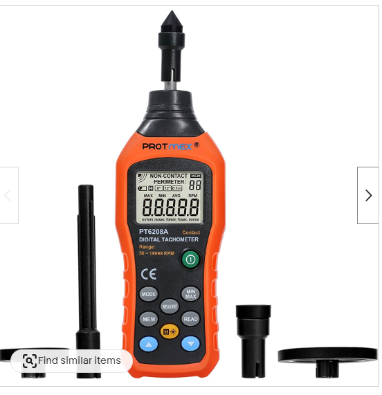 Protmex Digital Tachometer Orange/Black New (PT6208A)