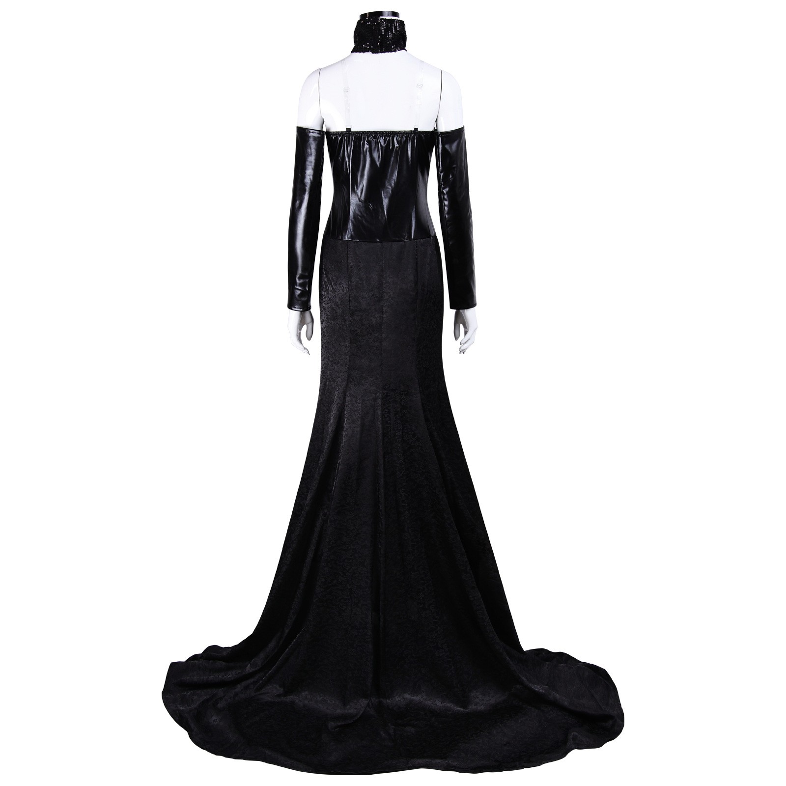 Cosplay Star Wars Queen Padmé Amidala Black Court Long Dress Halloween Costumes