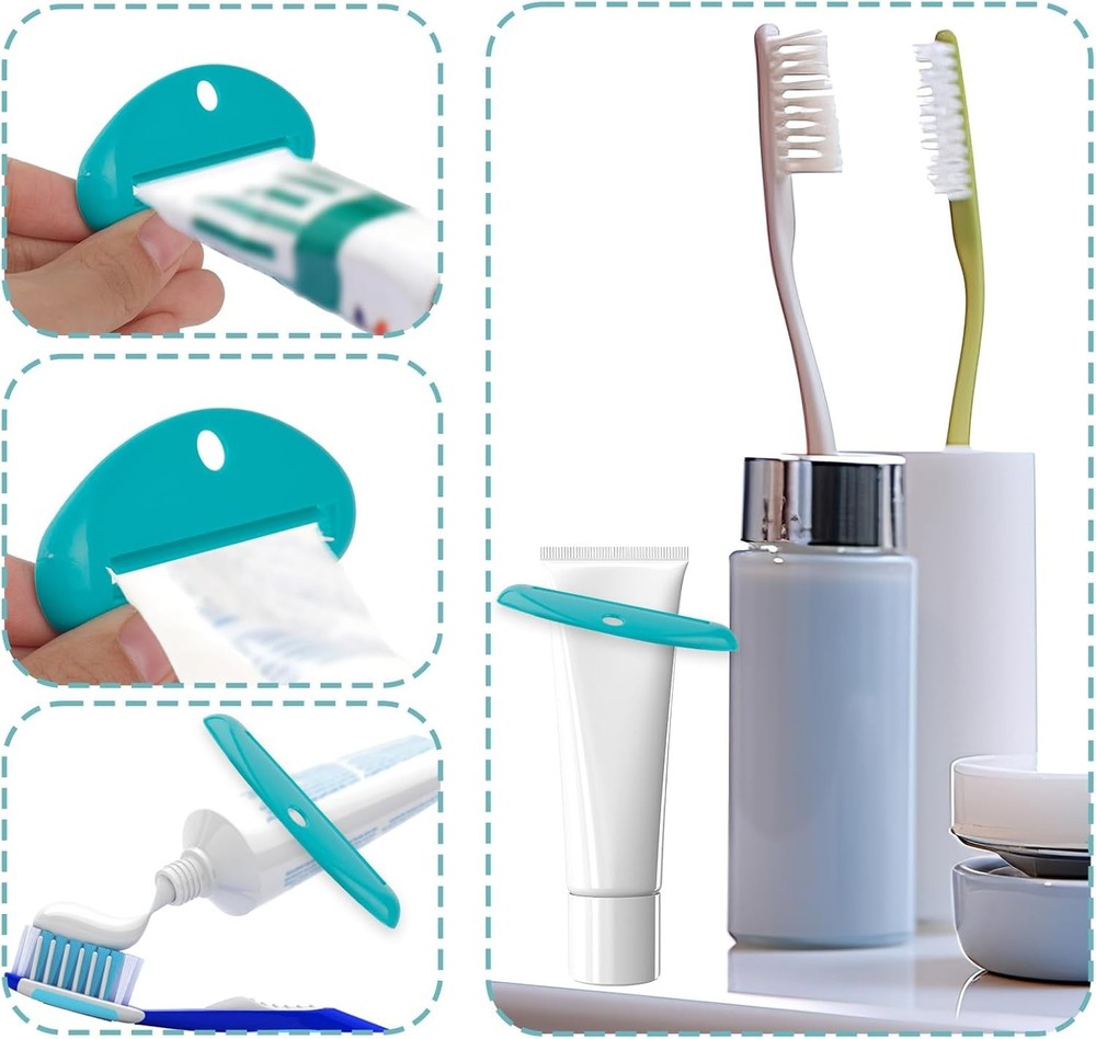 8pcs Toothpaste Squeezer, Plastic Toothpaste Tube Roller Squeezer Assorted Color