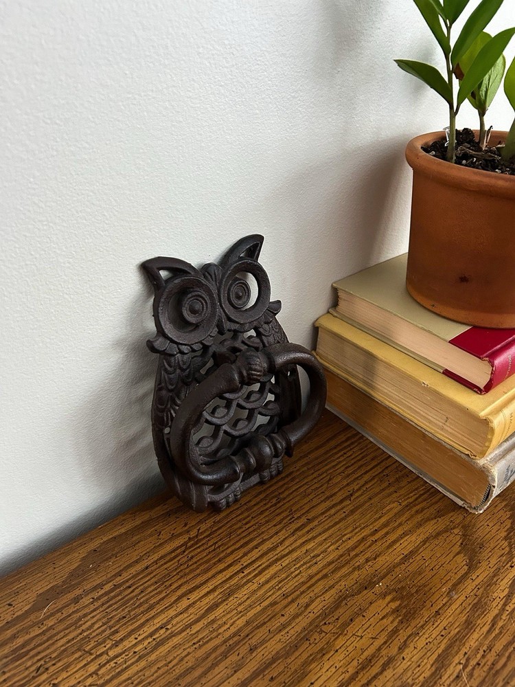 Iron Owl Door Knocker 7 In Tall
