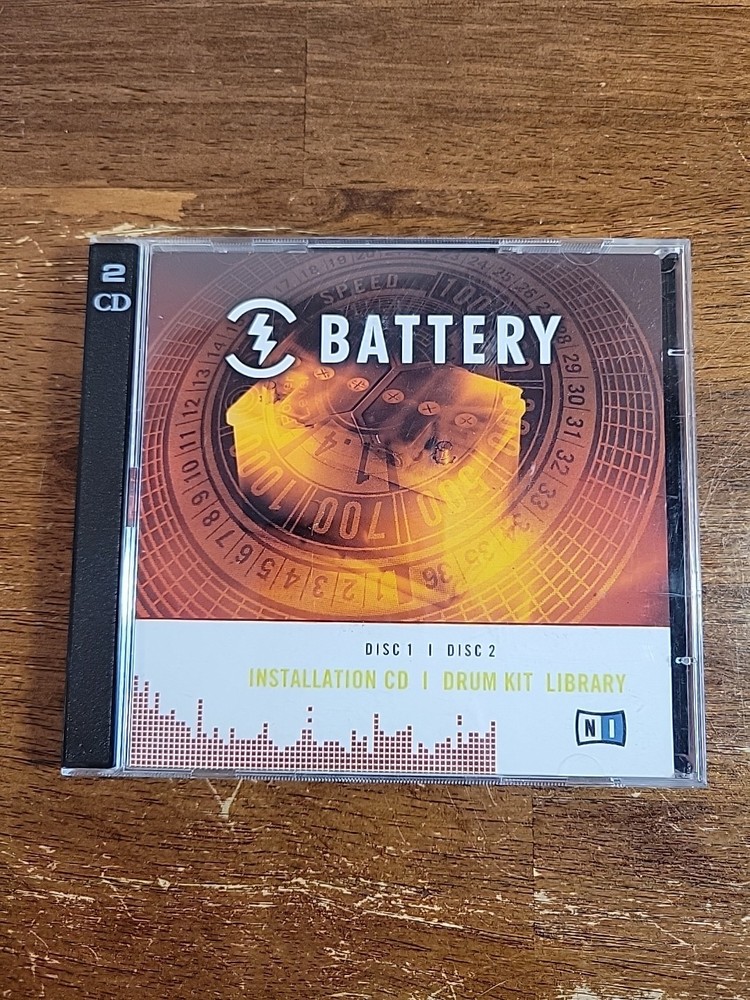 Vintage 2003 Native Instruments Battery 2 Virtual Drum Sampler Software 2 CD Set