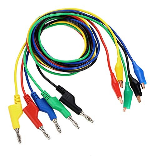 Sumnacon Multimeter Test Lead Set - Stackable Banana Plug to Alligator Clips