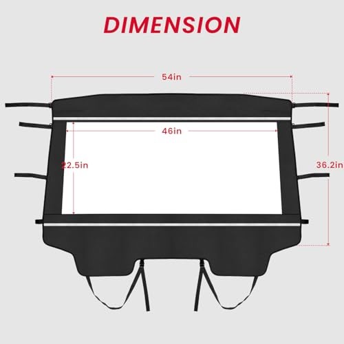 Soft UTV Rear Windshield Compatible with Teryx 4 800 2013-2025, Clear UTV Back