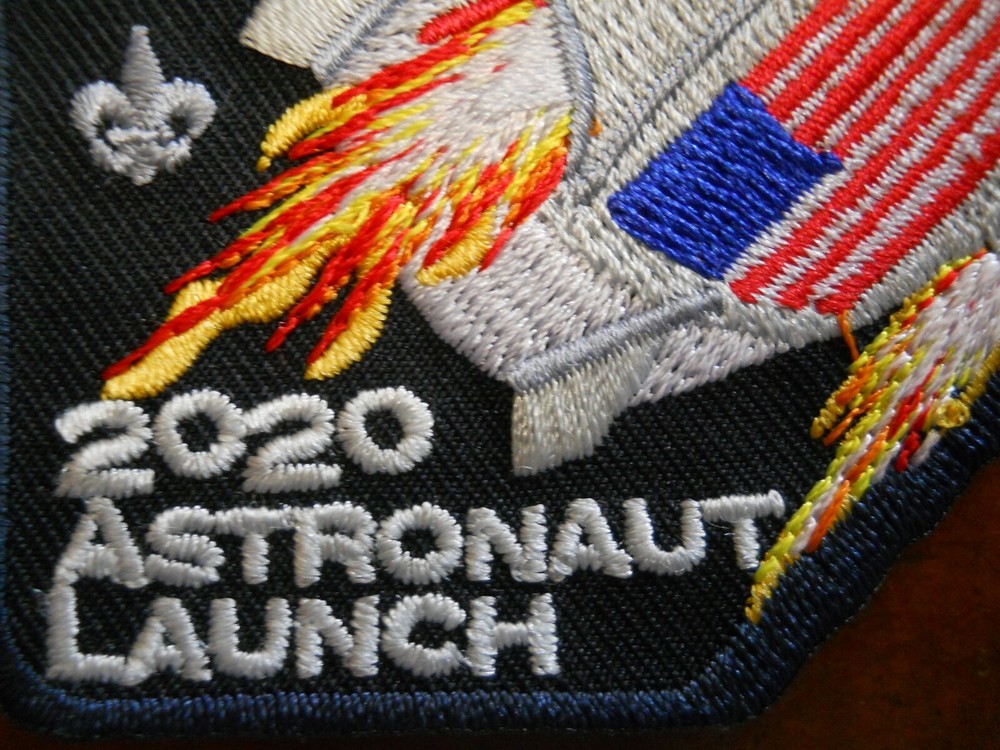 NASA DRAGON PATCH, BSA 2020 ASTRONAUT LAUNCH PATCH ( NEW WITH TAGS)