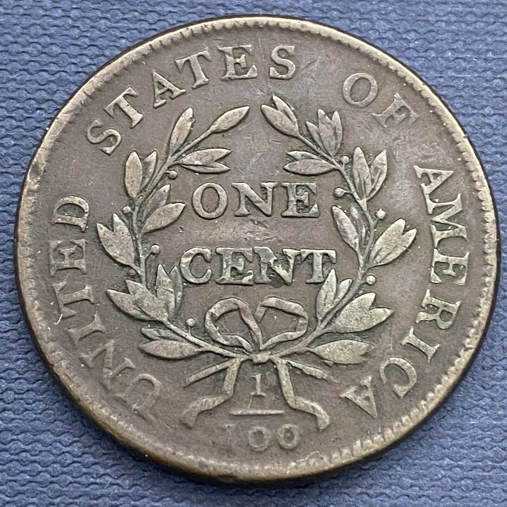 1802 Draped Bust Large Cent 1c Better Grade VF #42846