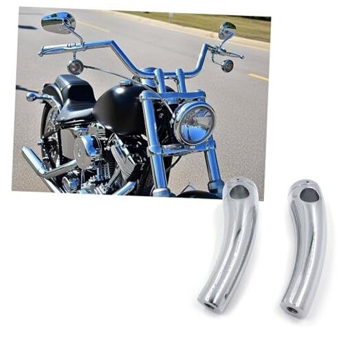 1 Inch Motorcycle Handlebar Pullback Risers, Aluminum Alloy 1" Chrome