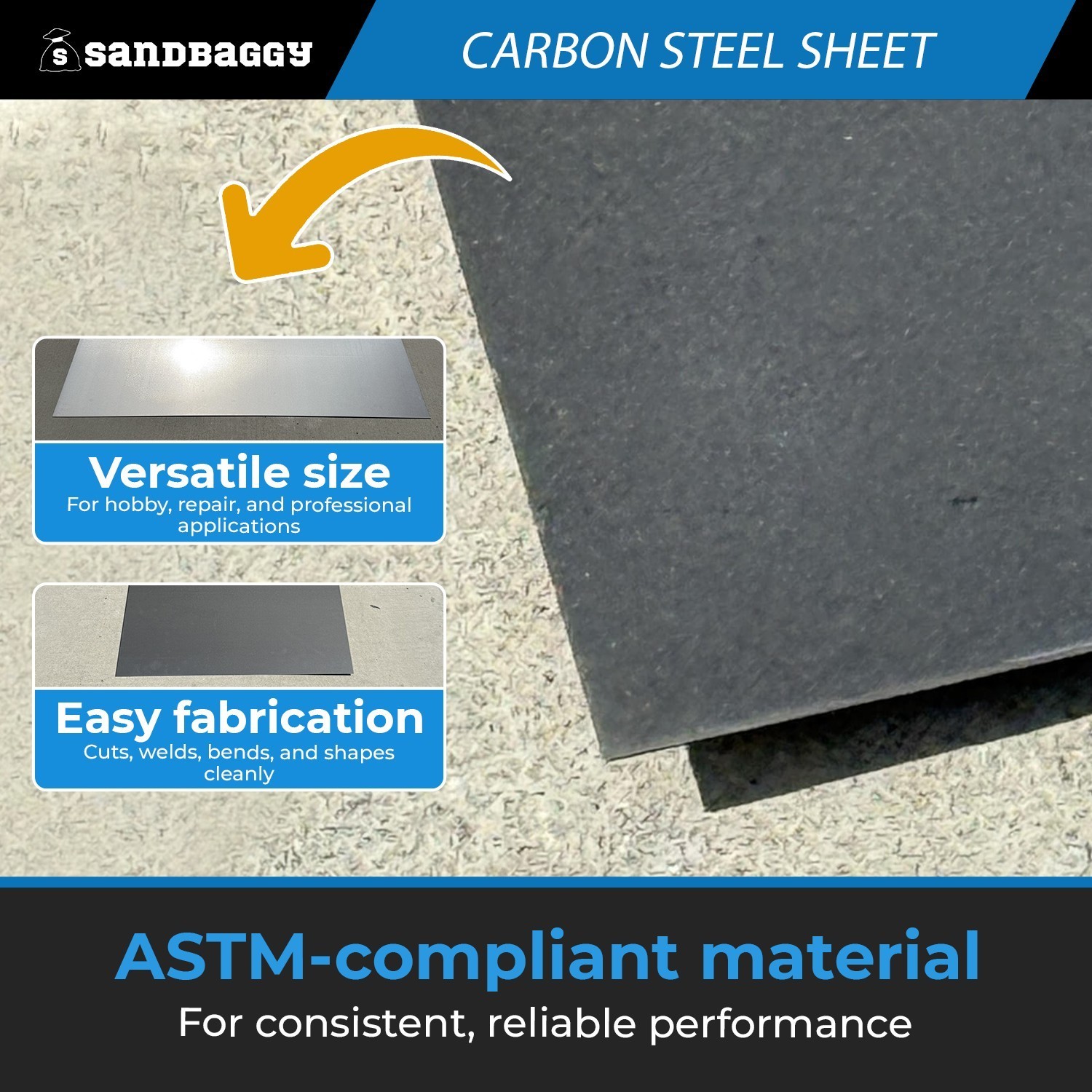 2 ft x 4 ft Cold Rolled Carbon Steel Sheet — 20 Gauge A1008 Plate - Sandbaggy