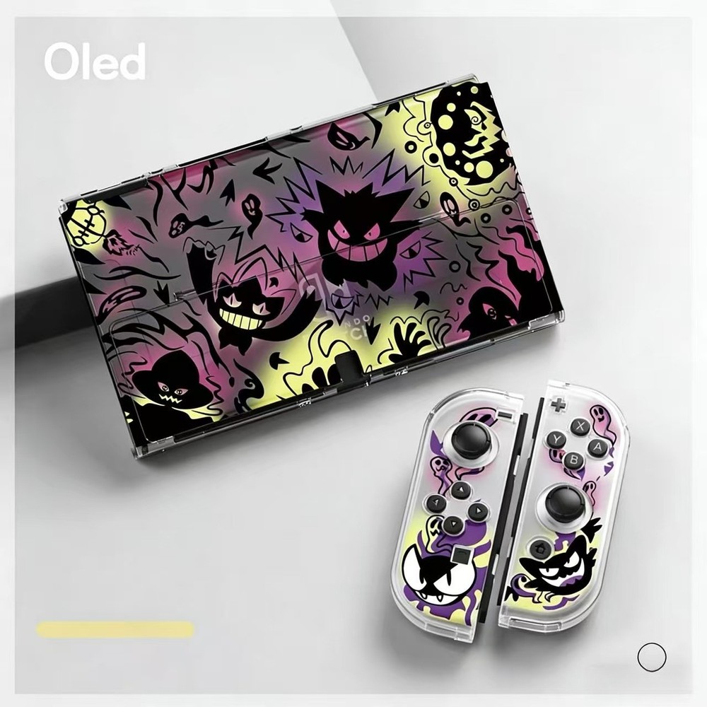 Hot Cartoon Gengar For Switch Oled Detachable Protective Case Accessories