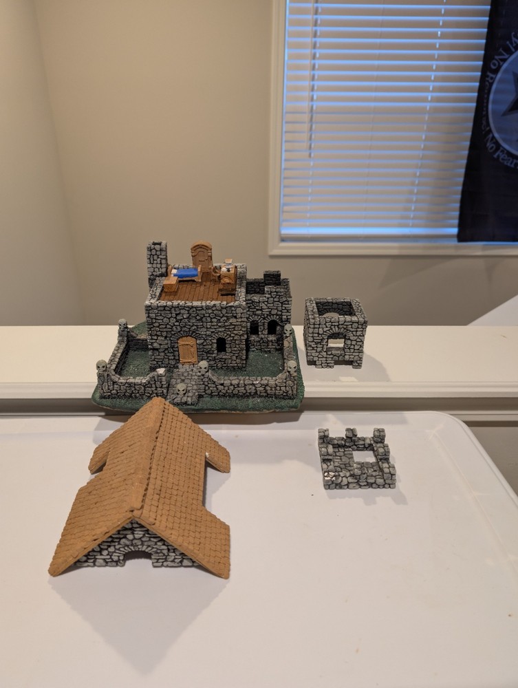 Custom Built Stone Keep - Miniature Wargaming, Terrain, Scenery, DND, Display