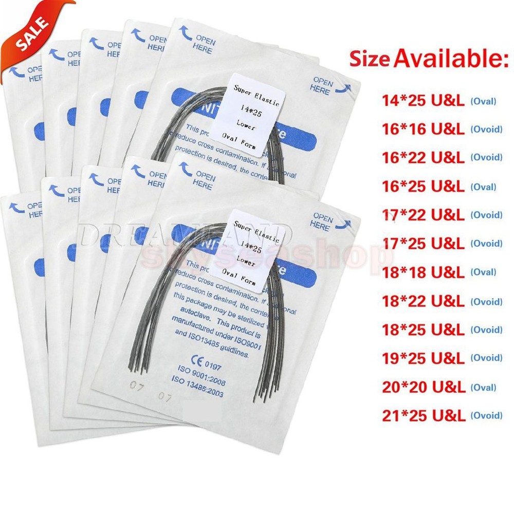 Dent Orthodontic Super Elastic NITI Rectangular Arch Wire Ovoid Oval Form ou