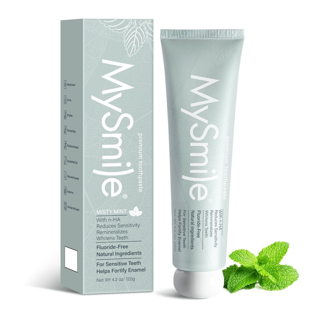 MySmile 10% Nano Hydroxyapatite Toothpaste Fluoride Free Sensitive Teeth 120g