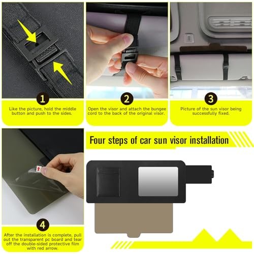Car Visor Extender, Polarized Sun Visor Multifunctional Retractable L