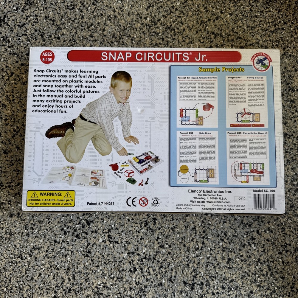 ELENCO Snap Circuits Jr. 100 Experiments Electronics Discovery Kit Model SC-100