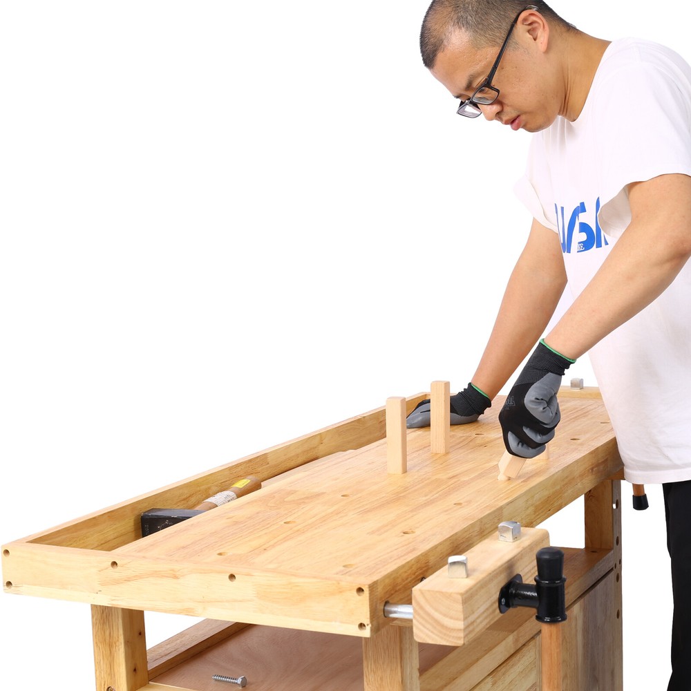 Wood Workbench for Garage Workshop & Home DIY Durable Quick and Easy Assembly