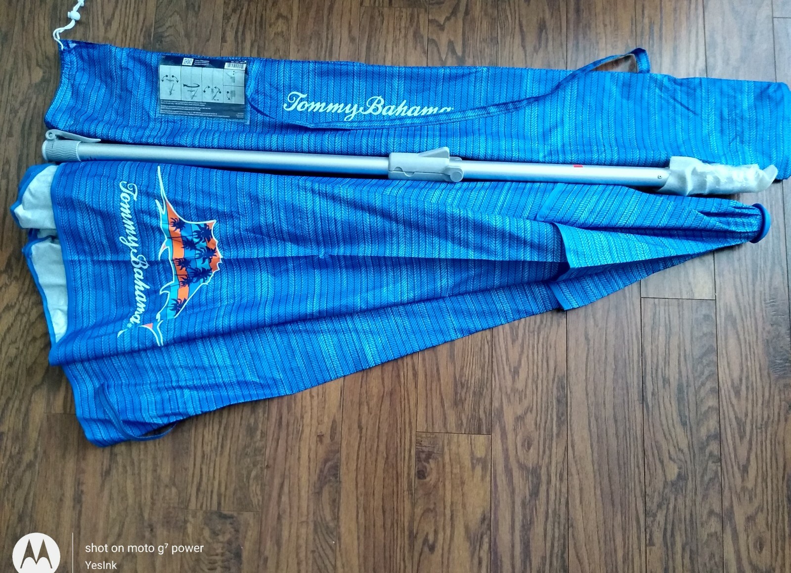 Tommy Bahama 8' Beach Umbrella w/ Tilt BLUE