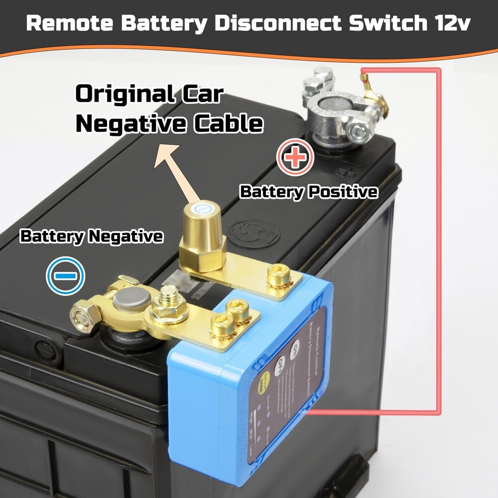Remote Battery Disconnect Switch 12v, 240A, Upgrade Smart Voltage Kill Switch