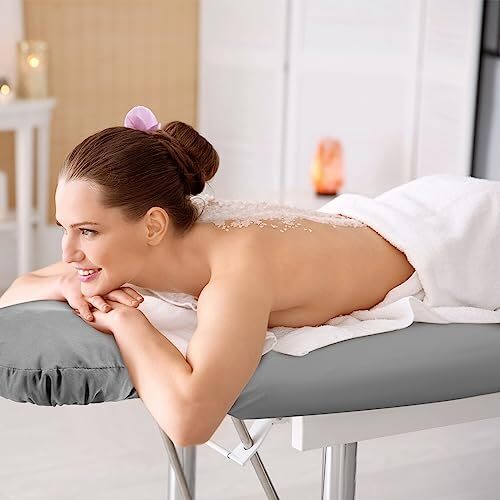 6 Set Microfiber Massage Table Sheet Set 3 Piece Spa Bed Sheets Set Grey
