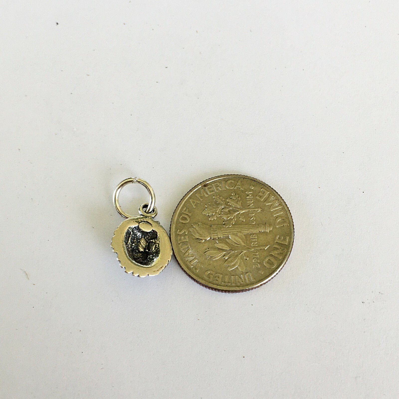 Very small Sterling Silver Lion face mini tiny charm.