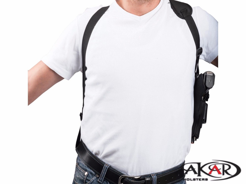 Left Hand Vertical Carry Shoulder Holster Fits Glock42