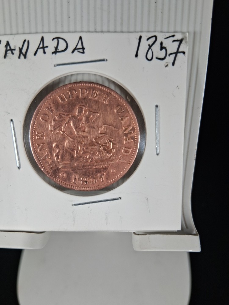 1857 CANADA 1/2 PENNY TOKEN