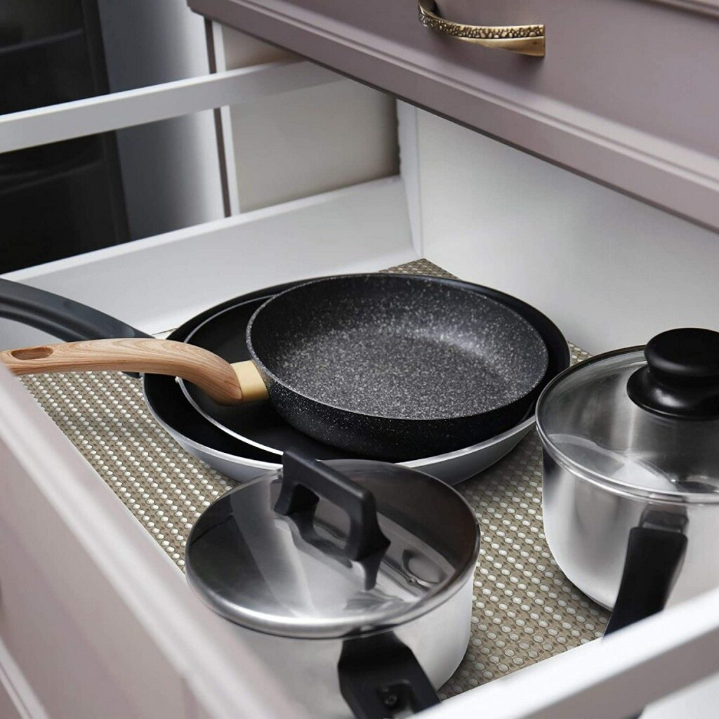 Non-Slip Grip Mat Roll Rubber Shelf Drawer Liner Table Kitchen Cupboard USA