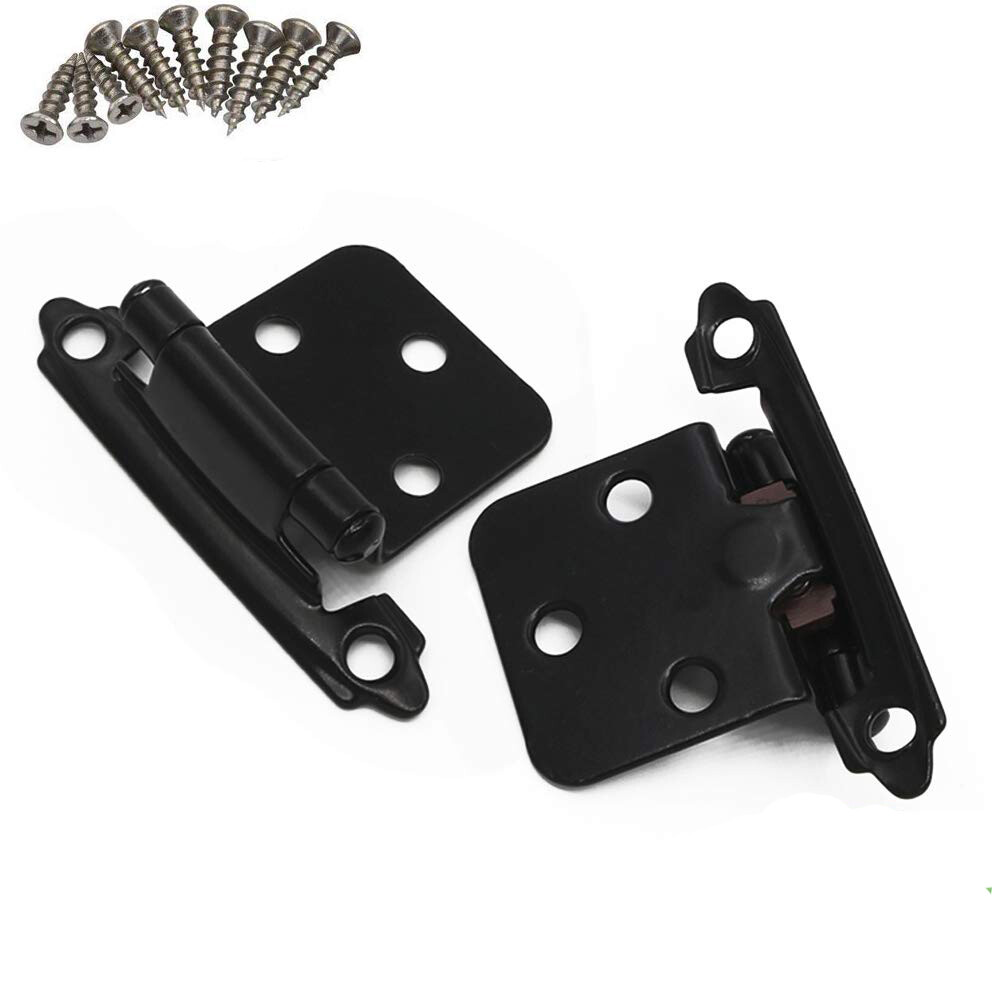 50pc Kitchen Cabinet Hinges Overlay Self Closing Face Mount Cupboard Door Hinges