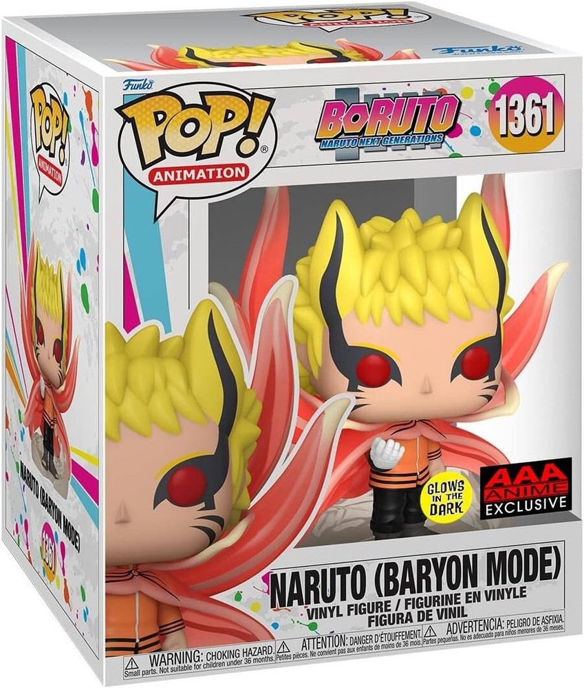 Funko Super Pop Boruto Naruto (Baryon Mode) GITD 6" Figure AAA Anime Exclusive
