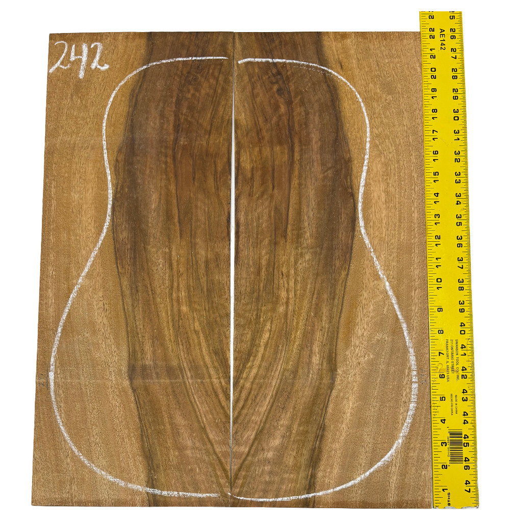 Flame Chocolate Mango Dreadnought Guitar Back Set #242