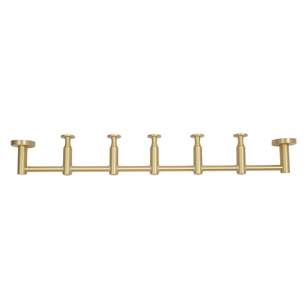 Coat Rack with 5 Adjustable Hooks Wall Mounted Vertical Coat Hat Umbrella Hanger