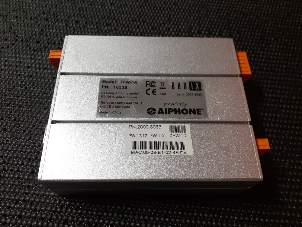 New Aiphone IPW-1A Network Intercom Over IP Adaptor Open Box Complete Qty Avail