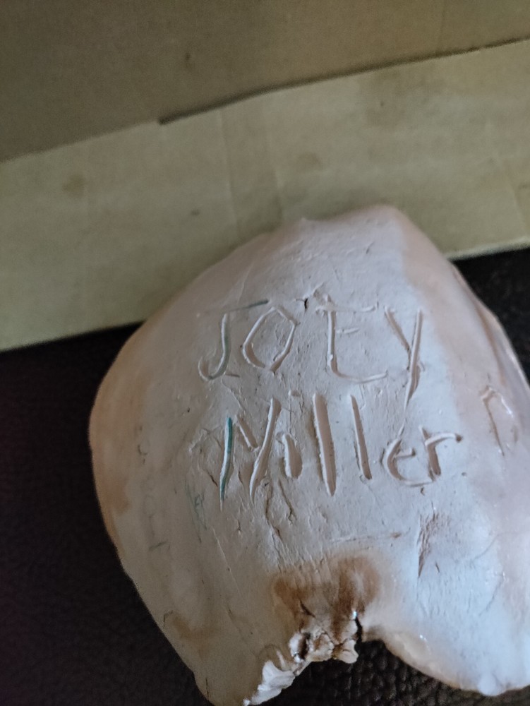 Hand Made & Signed Leaf Imprint Ash Tray
