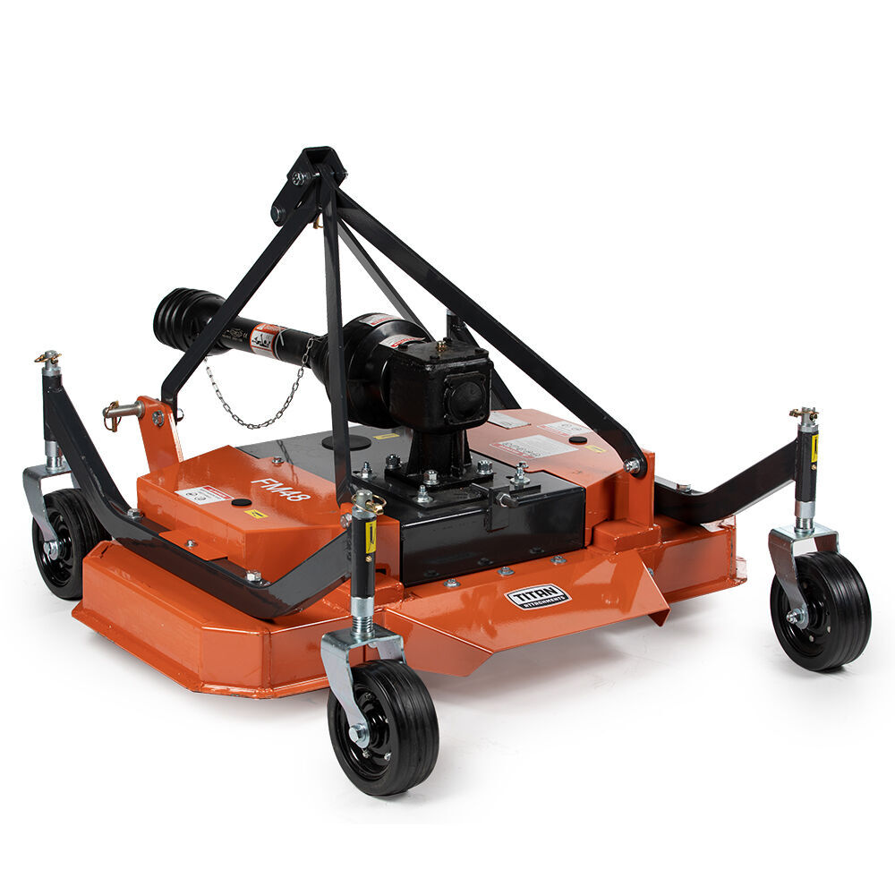Titan Attachments 3 Point PTO Finish Mower, 48" Cutting Width, Category 1 Hitch