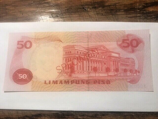 1978 Philippines 50 Piso Specimen Note #15113