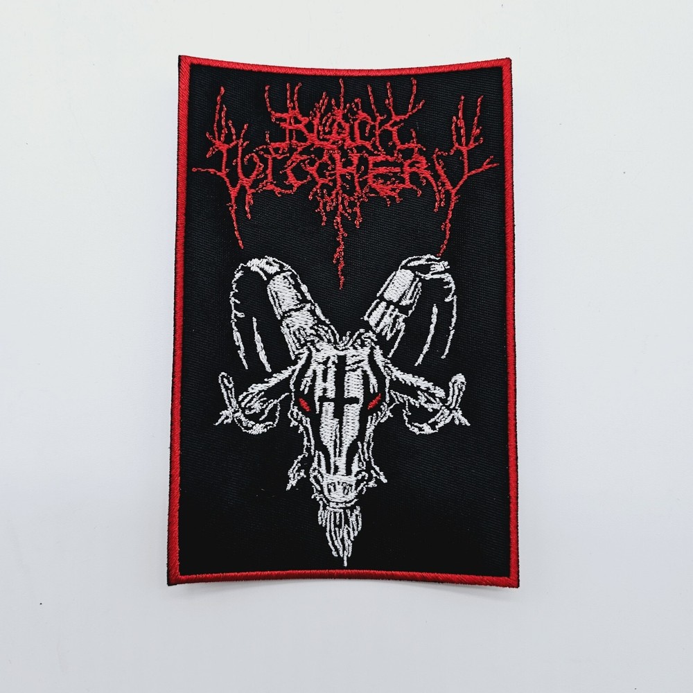 Black Witchery Red Logo Goat EMBROIDERED  PATCH