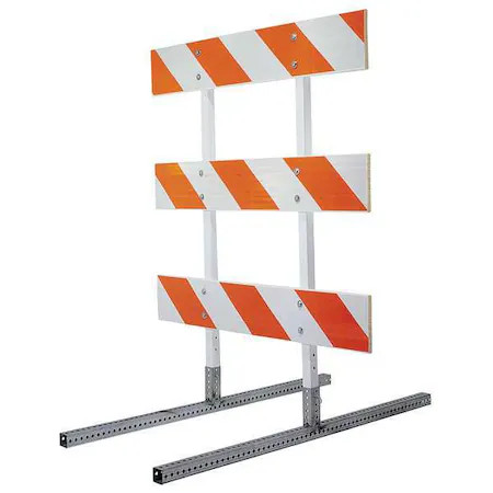 Square Barricade Feet, Silver, Blank, 80Bareft01
