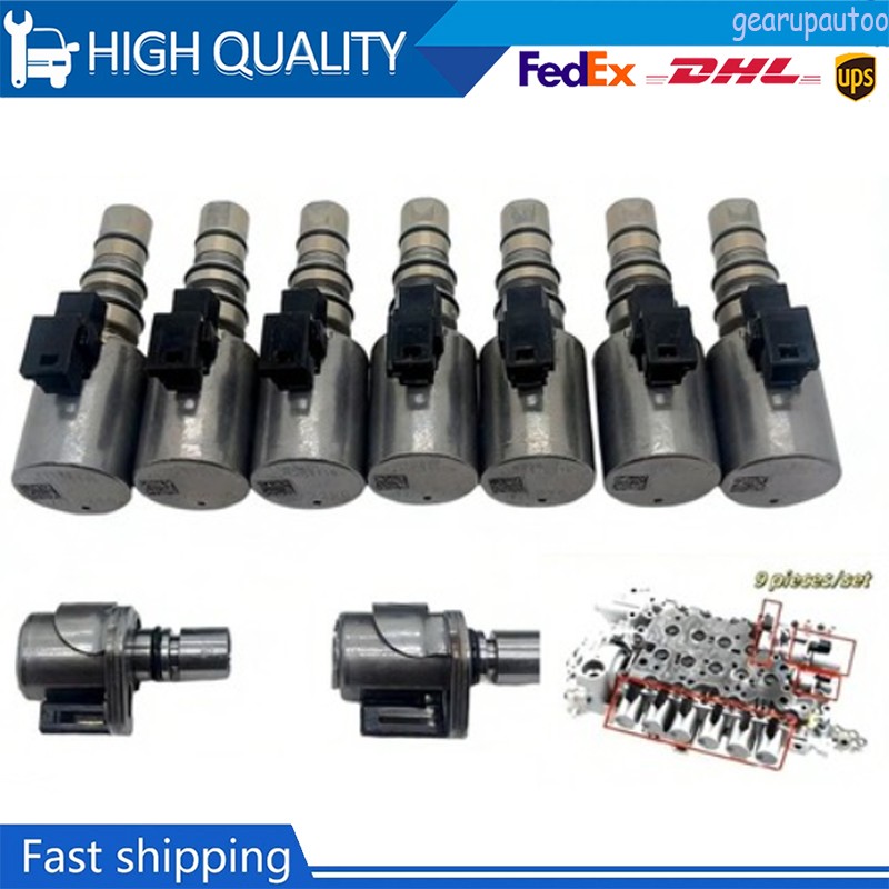 9X NEW 8L90 8L45 8L50 valve body solenoid kit ( includes all 9 solenoids needed)
