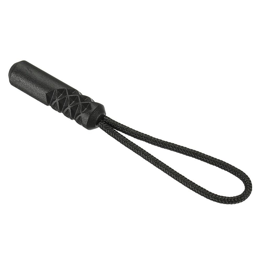 Zipper Pulls Extension Handle Cord, 10 Pack Plastic Cylindrical Head, Black
