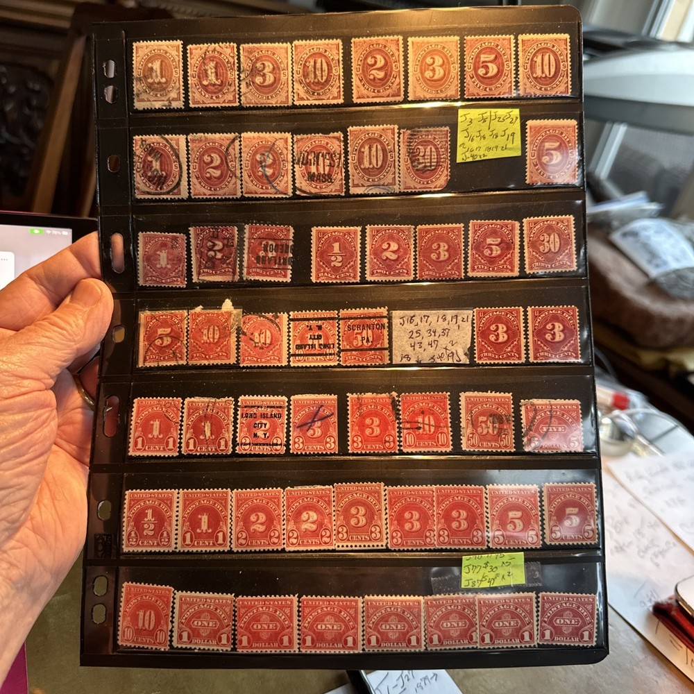 POSTAGE DUE COLLECTION. 1879-   55 Stamps = Mint + Used US high Catalogue Value