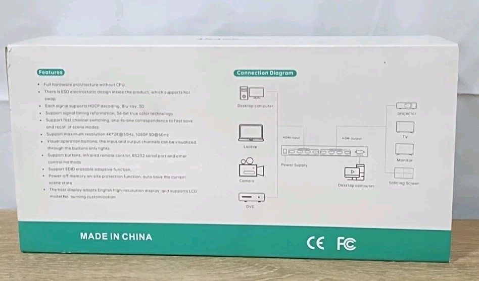 4x4 HDMI Matrix Switch Yinker HD414-A Various Controls (#E1-A2)