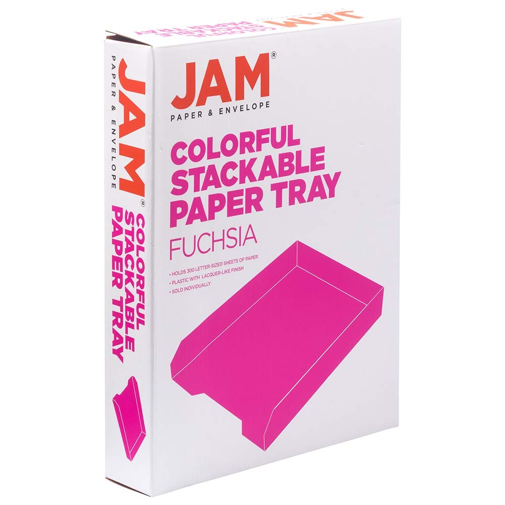 Stackable Paper Trays - Pink - Desktop Document, Letter, & File Organizer Tra...