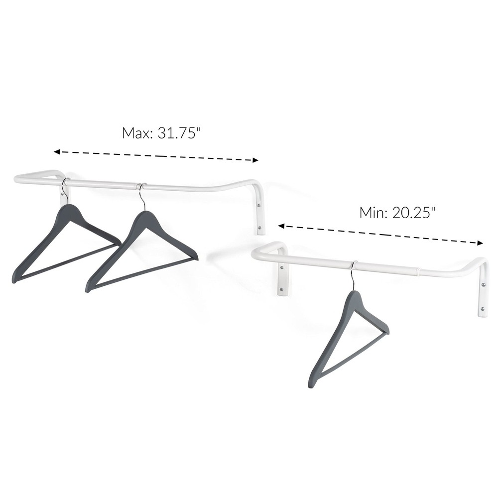 brightmaison Sofia Clothes Rack, Hanging Closet Organizer Adjustable & Wall Moun
