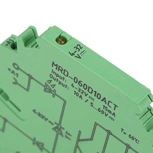 Solid State Relay 10A, 4-32V DC Input, 480V AC Output, DIN Rail Mount,