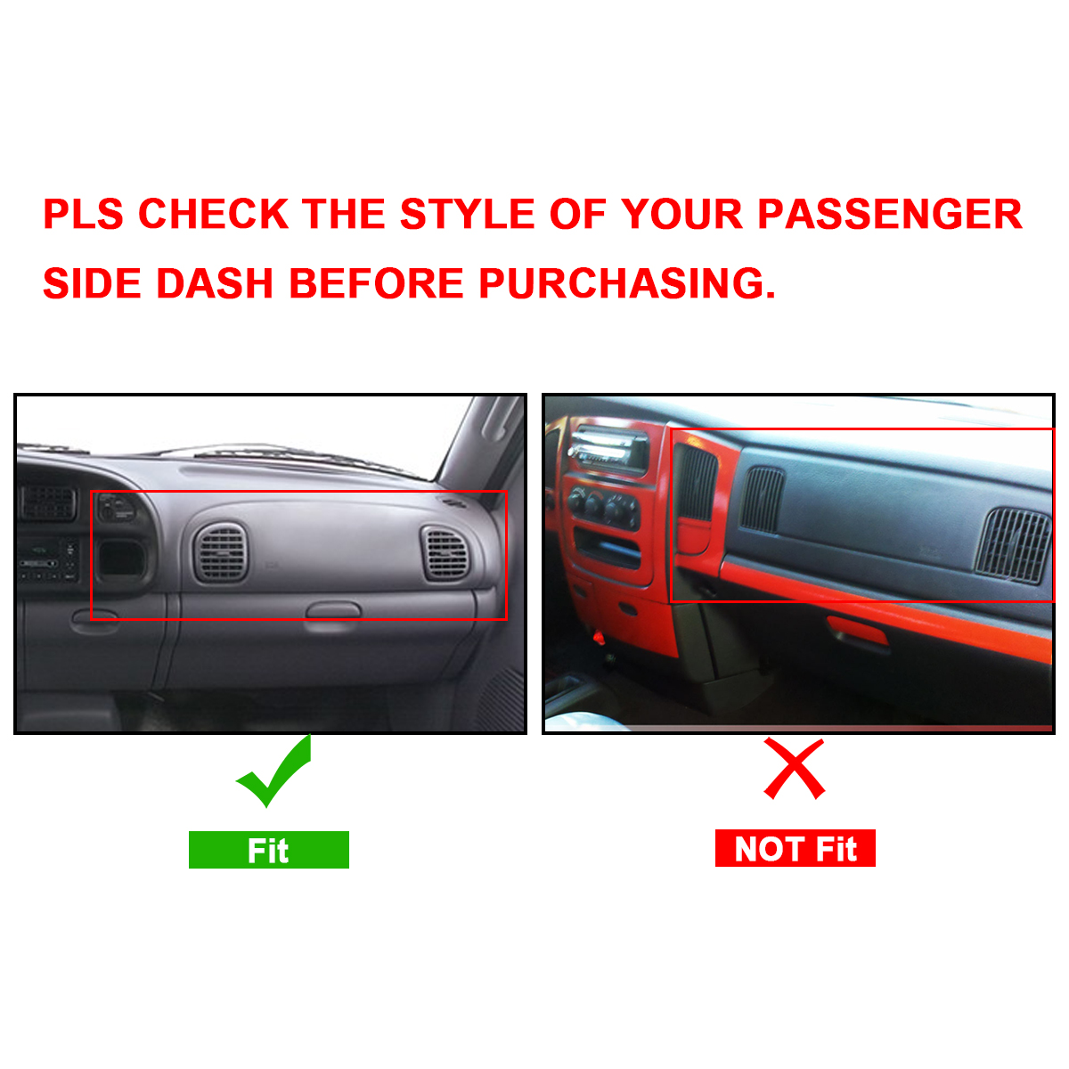 Black Replacement Dash Board Cover Cap Bezel fits 98-02 Dodge Ram 1500 2500 3500