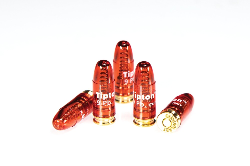 Tipton 9mm Luger Snap Caps 5 Pack Clear Red Reusable Dry Fire Training Tool