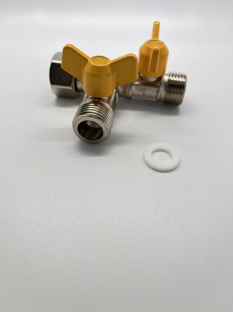 2 Way Gas Line Splitter Connector Valve Switch ⭐⭐⭐⭐⭐