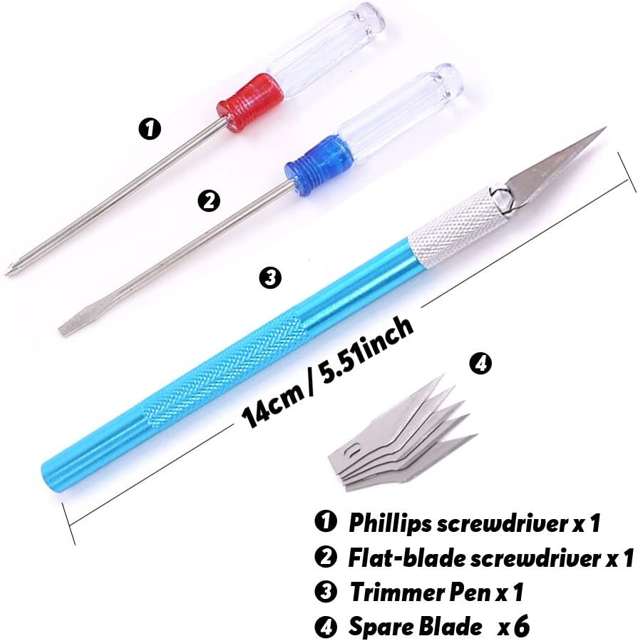 21Pcs Modeler Basic Tools Craft Set Hobby Building Tools Kit for Gundam Car Mode