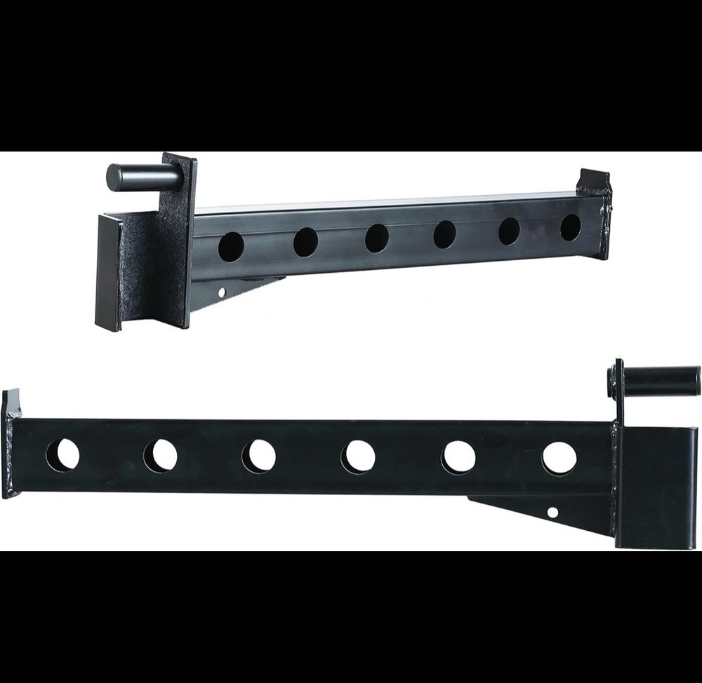 Power Rack with Adjustable Arms - Compatible with 5/8" Hole, Includes J-Hooks...
